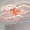 NEO-Gleam-Modern-LED-teto-lustre-Sala-Quarto-Carredor-Foyer-Sala-de-Estudo-Lustres-Indoor-Rose-3 luminária sobrepor minimalista vazado rose gold