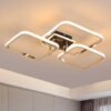 Neo-Gleam-Moderno-Luzes-de-Teto-LED-Superf-cie-Montada-Sala-De-Estar-Quarto-Sala-De luminária sobrepor Led retangular com quadrados vazados
