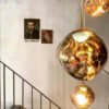 Nordic-Glass-Pendant-Lights-L-mpada-de-suspens-o-Lumin-rias-Sala-de-estar-Quarto-Decora-2 Pendente pedra vidro espelhado
