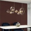 Nordic-Long-LED-Teto-Lustre-Bolas-de-vidro-L-mpada-suspensa-para-mesa-Sala-de-jantar-2 Lustre molécula retangular bolas de vidro