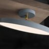 Nordic-Macaron-Influenciador-L-mpada-Do-Teto-Para-Sala-de-estar-Quarto-Home-Decor-Controle-Remoto Plafon Led disco Ufo direcionável Ultra-fino