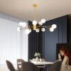 Nordic-Tree-Branch-LED-Lustre-De-Teto-Abajur-De-Bola-De-Vidro-Preto-e-Dourado-Luzes-1 Lustre moderno sputnik bola vidro