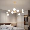 Nordic-Tree-Branch-LED-Lustre-De-Teto-Abajur-De-Bola-De-Vidro-Preto-e-Dourado-Luzes-3 Lustre moderno sputnik bola vidro