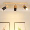 Nordic-Wooden-Teto-Light-nica-Cabe-a-Tr-s-Spotlight-Rotatable-Para-Sala-De-Estar-Quarto-1 Spot moderno preto e branco acabamento madeira