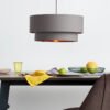 Nordic-duplo-camada-dentro-de-ouro-cobertura-de-pano-lustre-simples-e-moderno-quarto-estudo-jantar Pendente tecido duplo-camada tecido
