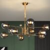 Lustre moderno molécula bola de vidro