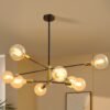 Preto-LED-Teto-L-mpada-Pingente-Nordic-Lustre-Minimalista-Ilumina-o-Interior-Modern-Home-Decor-Quarto Lustre moderno Sputnik