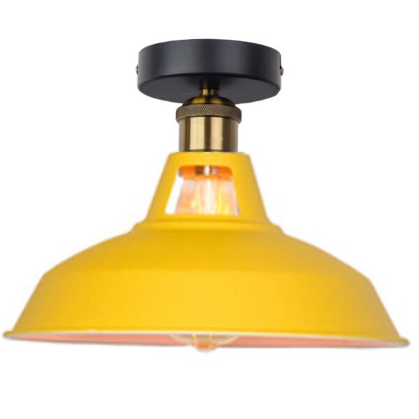 Preto-Semi-Flush-Mount-Farmhouse-Luz-de-teto-Fixture-for-Hallway-Porch-Laundry-Foyer-E27-Base-3