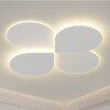 luminária sobrepor contemporâneo alumínio branco e luz led