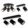 Superf-cie-Montada-LED-Luz-de-Teto-para-Sala-Cozinha-Track-Fixture-Quarto-Restaurante-Bar-Decor Spot industrial preto e branco de aluminio