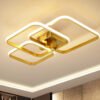 Superf-cie-montado-tri-ngulo-moderno-led-luzes-de-teto-l-mpada-para-sala-estar-quarto-3 luminária sobrepor clean anel alumínio dourado e luz led