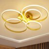 Superf-cie-montado-tri-ngulo-moderno-led-luzes-de-teto-l-mpada-para-sala-estar-quarto luminária sobrepor clean anel alumínio dourado e luz led