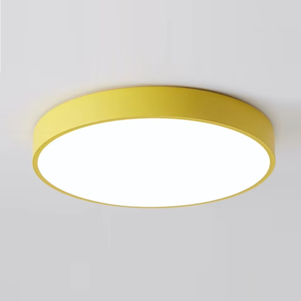 luminaria sobrepor plafon redondo amarelo led luz amarelo marca miresa