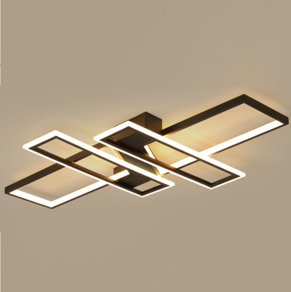 luminária sobrepor retangular minimalista vazado de led