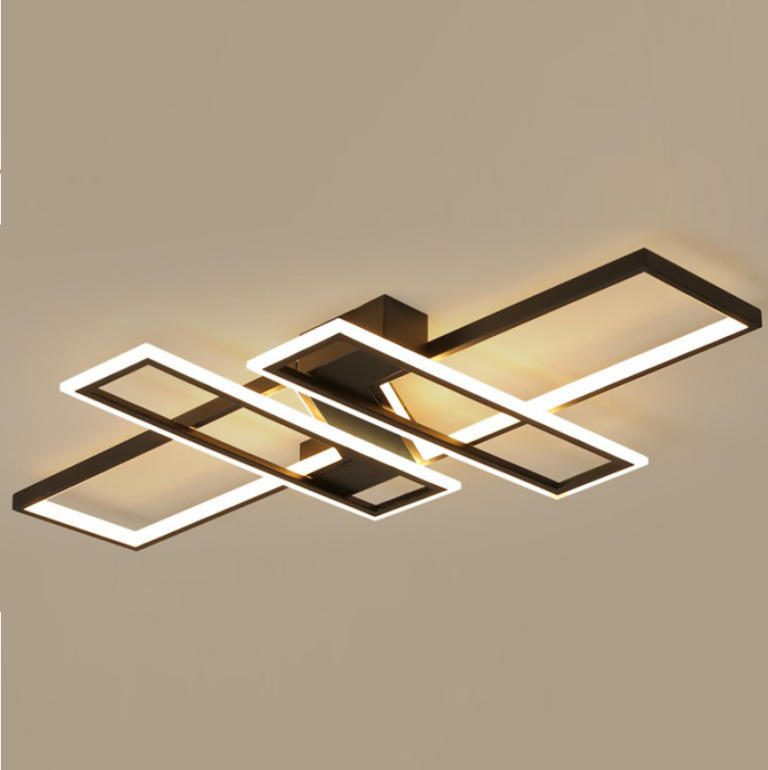 luminária sobrepor retangular minimalista vazado de led