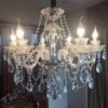 lustre de cristal transparente marca miresa Lustre clássico de cristal