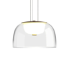 pendente de vidro transparente com luz de led marca miresa Pendente moderno cunha de vidro