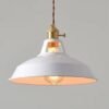 pendente industrial branco como botao liga desliga marca miresa Pendente industrial chapéu 26cm diâ. botão liga/desliga
