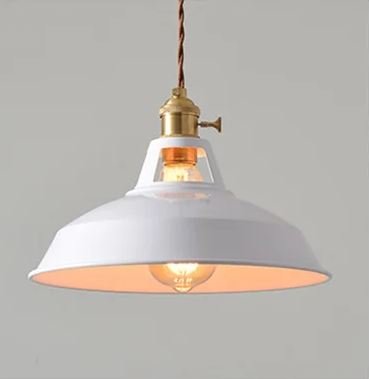 pendente industrial branco como botao liga desliga marca miresa