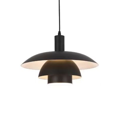 pendente moderno camada aluminio preto marca miresa