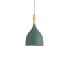 pendente moderno garrafa de aluminio verde marca miresa Pendente moderno alumínio design orgânico