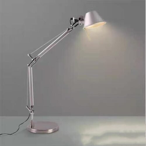 Alum-nio-ajust-vel-LED-Desk-Lamp-Prata-Abajur-Mesa-Luz-Flex-vel-Eye-Care-Estudo Luminária designer réplica Italiana