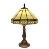 Candeeiro-de-mesa-pequeno-com-malha-geom-trica-estilo-Tiffany-vidro-antiquado-base-de-metal-estudo Abajur Tiffany Malha Geométrica