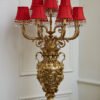 Hall-de-entrada-do-hotel-pal-cio-luzes-da-mesa-bronze-desdepila-o-franc-s-villa Abajur Candelabro Palácio Bronze Estilo Francês