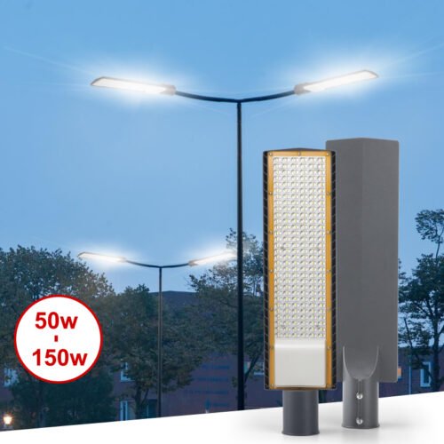 IP66-Imperme-vel-Outdoor-Street-Light-50W-100W-150W-Alum-nio-Shell-AC85-265V-Luz-Fria Luz Alta Potência IP66 Para Poste