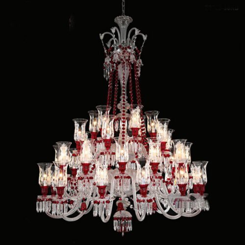 Lustre-de-cristal-sala-estar-duplex-edif-cio-europeu-personalidade-criativa-vela-hotel-banquete-luzes-casa Lustre Maria Tereza Cúpula de Vidro