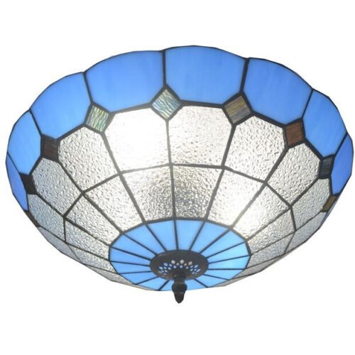 Luminária sobrepor Tiffany mediterrâneo