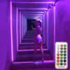Luz-de-parede-Thrisdar-led-com-controle-remoto-rgb-luz-do-quadro-da-porta-luz-de-1 Refletor projeção com controle remoto RGB