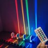 Luz-de-parede-Thrisdar-led-com-controle-remoto-rgb-luz-do-quadro-da-porta-luz-de Refletor projeção com controle remoto RGB
