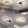 Luminária sobrepor moderna led argolas/anéis