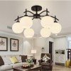 Simples-Ferro-Vidro-LED-L-mpada-Do-Teto-Sala-de-estar-Sala-de-jantar-Quarto-norte-2 Plafon moderno cúpula vidro branco leitoso