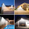 Solar-Street-Light-168LED-Super-Bright-10000W-L-mpada-LED-ao-ar-livre-Sensor-de-movimento Luminária Solar 168LED com sensor de movimento