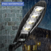 Solar-Street-Light-168LED-Super-Bright-10000W-L-mpada-LED-ao-ar-livre-Sensor-de-movimento Luminária Solar 168LED com sensor de movimento