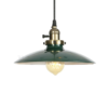 pendente industrial com botao liga desliga aluminio verde marca miresa Pendente industrial loft Chapéu