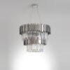 2-camada-de-prata-cromo-ouro-preto-cristal-led-lustre-pendurado-l-mpadas-ilumina-o-lustre Lustre Cromado Moderno de Cristal