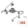 AIBOO-LED-Lustres-para-Quarto-e-Sala-de-Estar-Preto-e-Prata-Sistema-Industrial-Base-GU10-1 Luminária trilho com Spot