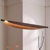 Ilumina-o-pendente-folha-criativa-L-mpadas-suspensas-n-rdicas-modernas-Sala-de-estar-Sala-de Lustre retangular folha Acabamento Madeira