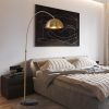 Luminária de piso em arco cúpula 1/2 esfera