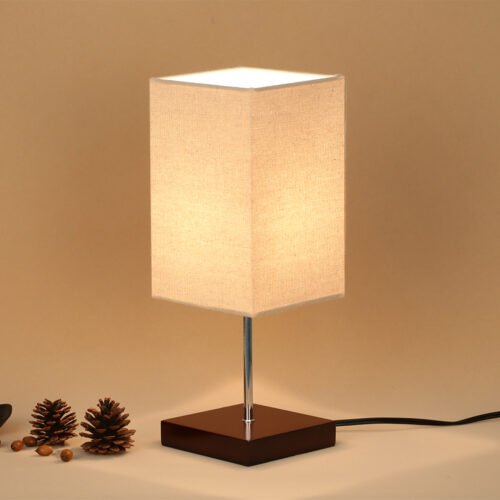 Modern-Beside-Table-Lamp-Luz-decorativa-minimalista-para-o-quarto-Sala-de-estar-Caf-da-faculdade Abajur simples pequeno cúpula retangular