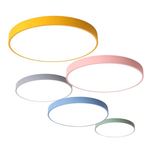 Moderno-led-luz-de-teto-sala-estar-quarto-luz-do-corredor-varanda-conduziu-a-l-mpada Luminária sobrepor redonda colorida