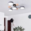 Round-Wood-LED-Teto-L-mpada-Macaron-Ilumina-o-Ilumina-o-Minimalista-Sala-de-estar-Quarto-1 Luminária sobrepor círculos alumínio e led