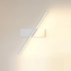 arandela linear aluminio branco marca miresa Arandela barra minimalista giratória de LED