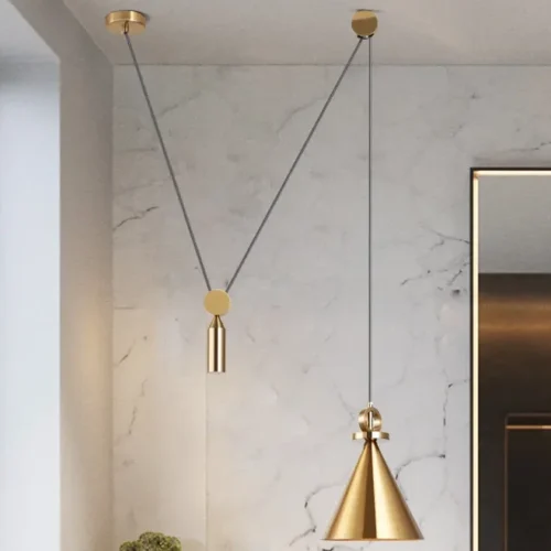Ajust-vel-Industrial-Polia-Luz-Pingente-DIY-Combo-Metal-Luz-L-mpada-de-cozinha-Restaurante-Decora Pendente Industrial Ajustável Industrial Polia