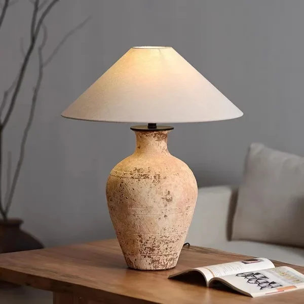Candeeiro-de-mesa-LED-cer-mico-para-decora-o-do-quarto-abajur-de-linho-retro-criativo-2