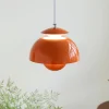 Danish-Flower-Bud-Pendant-Lamp-Restaurante-Jantar-Quarto-de-Crian-a-Quarto-Cabeceira-Ilumina-o-de-1 Pendente Moderno Polido Colorido
