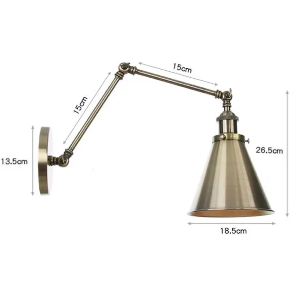 Haaef899c10fb4fb48c6f16c60a97adcbF Arandela Dourada Articulada Design Americano